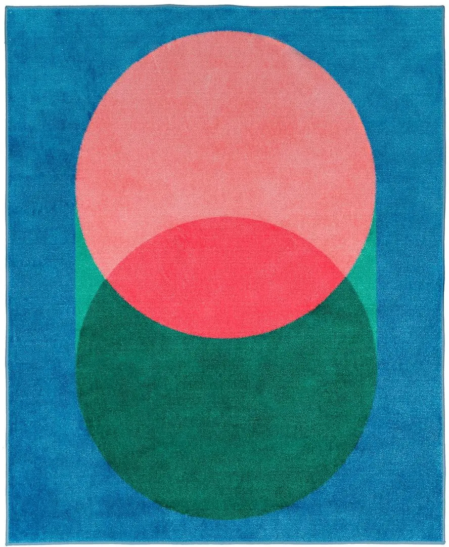 Covor Ikea Gracios 133x160 (Roz/Albastru)