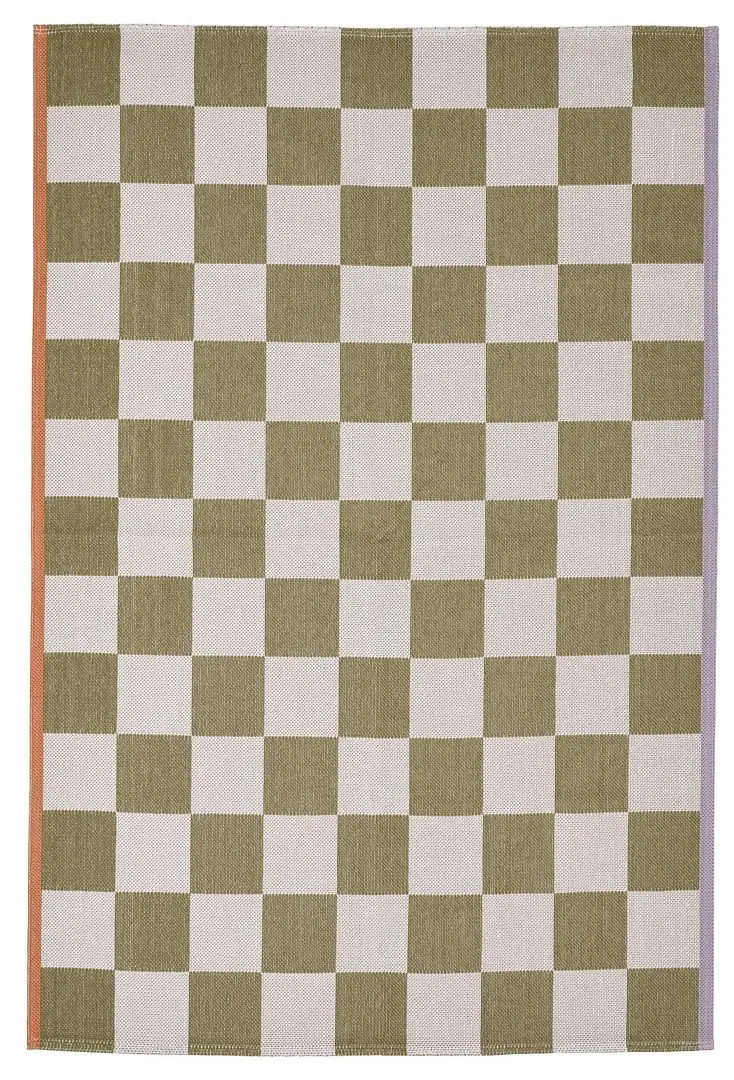 Ковер Ikea Klassrum 133x195 (Белый/Зеленый)