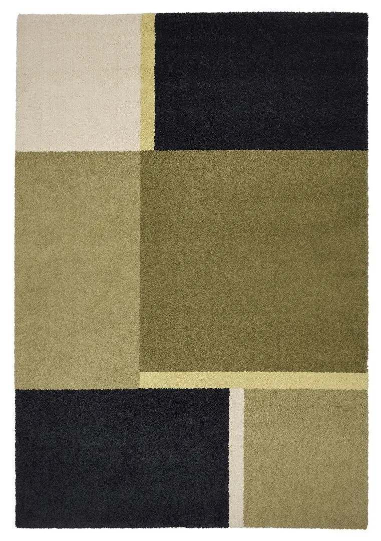 Ковер Ikea Skriftsprak 133x195 (Бежево-зеленый/Темно-синий)