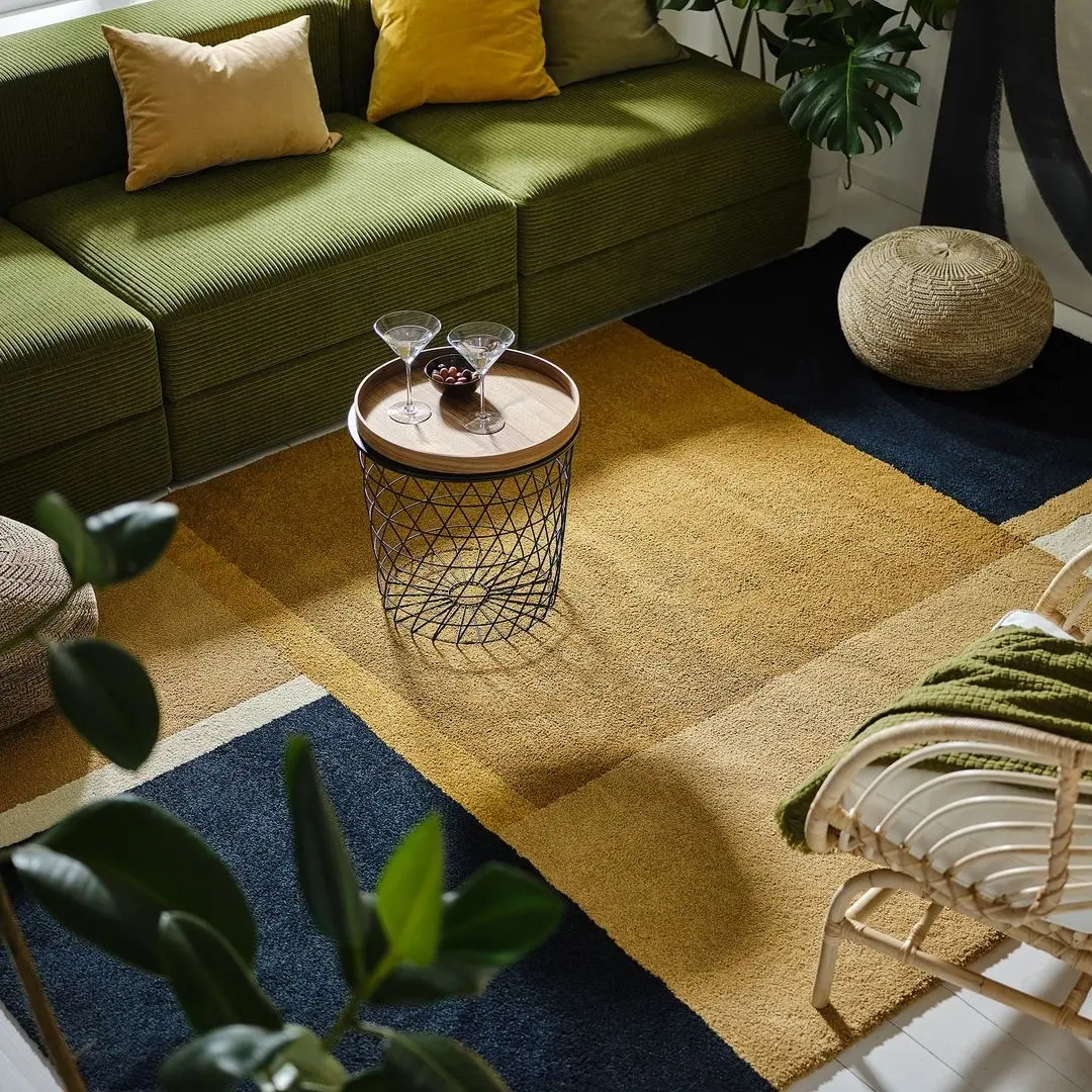 Ковер Ikea Skriftsprak 133x195 (Желтый/Коричневый/Синий) - 4