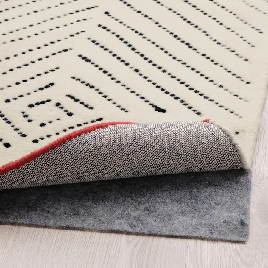 Ковер Ikea Undervisning 133x195 (Белый/Черный/Красный) - 3