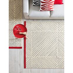 Ковер Ikea Undervisning 133x195 (Белый/Черный/Красный) Thumb