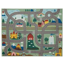Ковер Ikea Vallaby 100x133 (Зеленый/Серый)