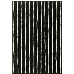 Ковер короткий ворс Ikea Gorlose 133x195 (Черный/Белый)