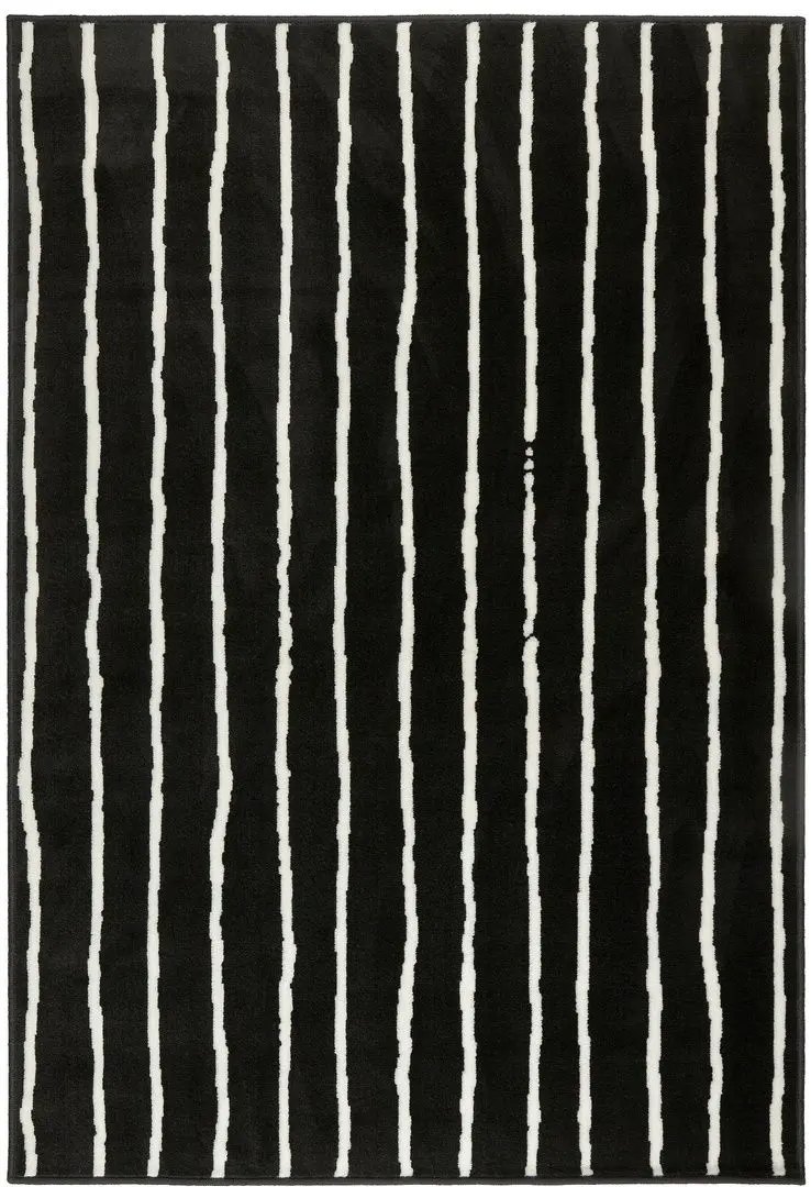 Ковер короткий ворс Ikea Gorlose 133x195 (Черный/Белый)