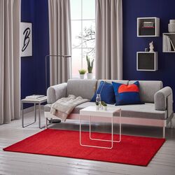 Ковер короткий ворс Ikea Langsted 133x195 (Красный) Thumb