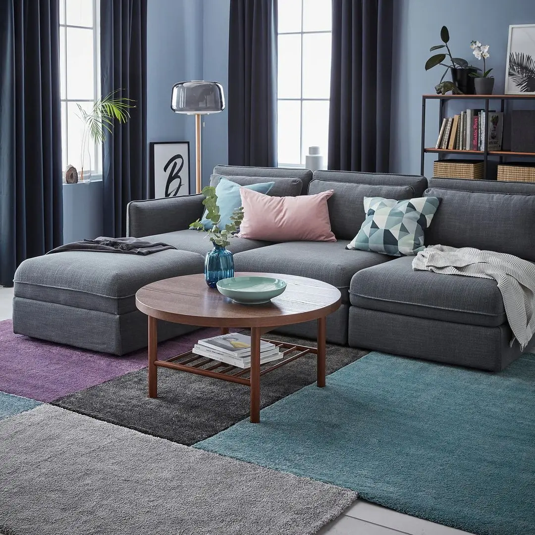 Ковер короткий ворс Ikea Stoense 133x195 (Классический Синий) - 8