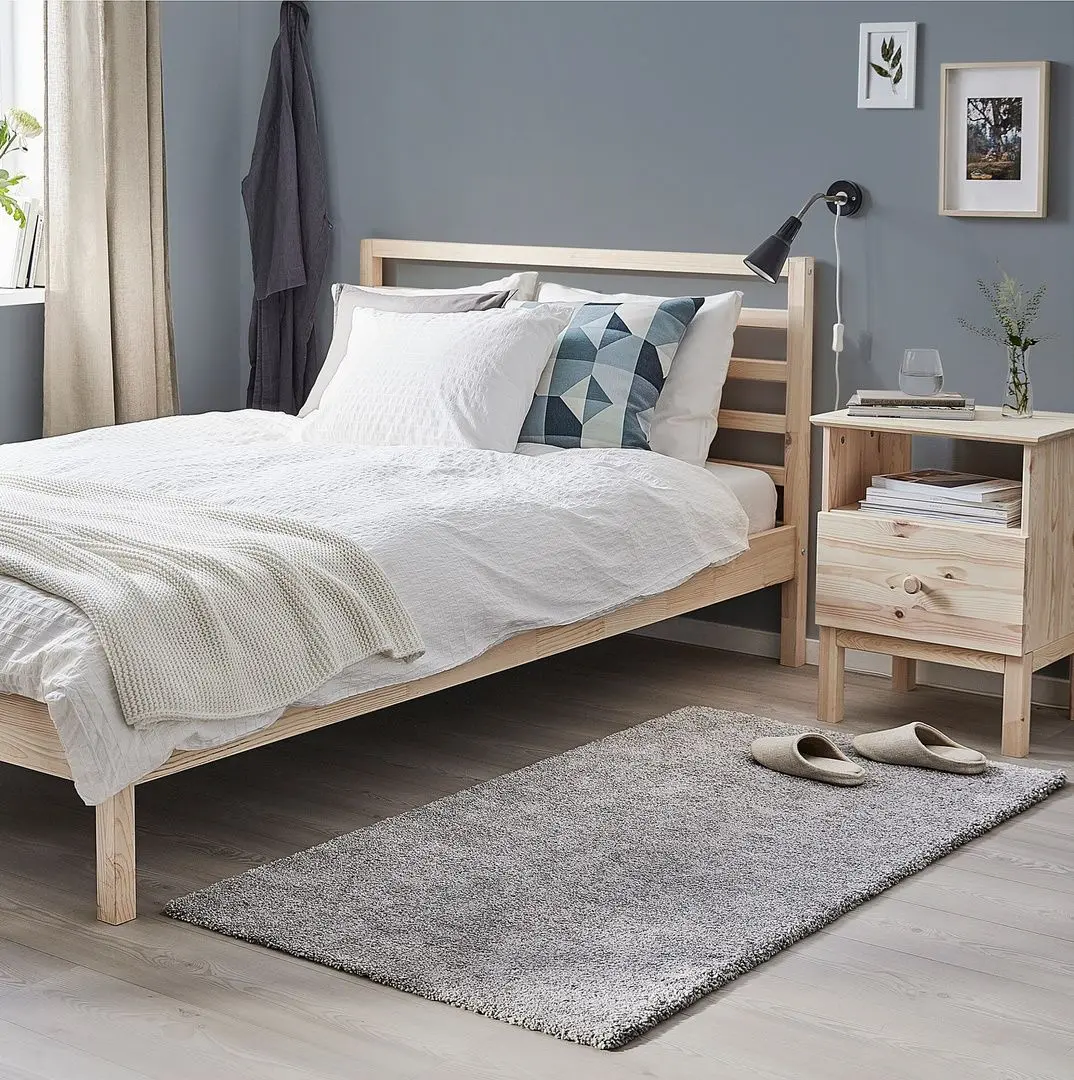 Covor fir scurt Ikea Stoense 80x150 (Gri Mediu) - 10