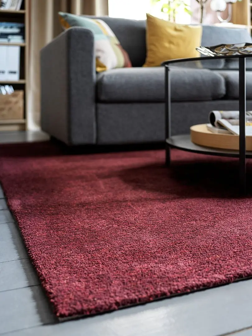 Covor fir scurt Ikea Tyvelse 133x195 (Roşu închis) - 4