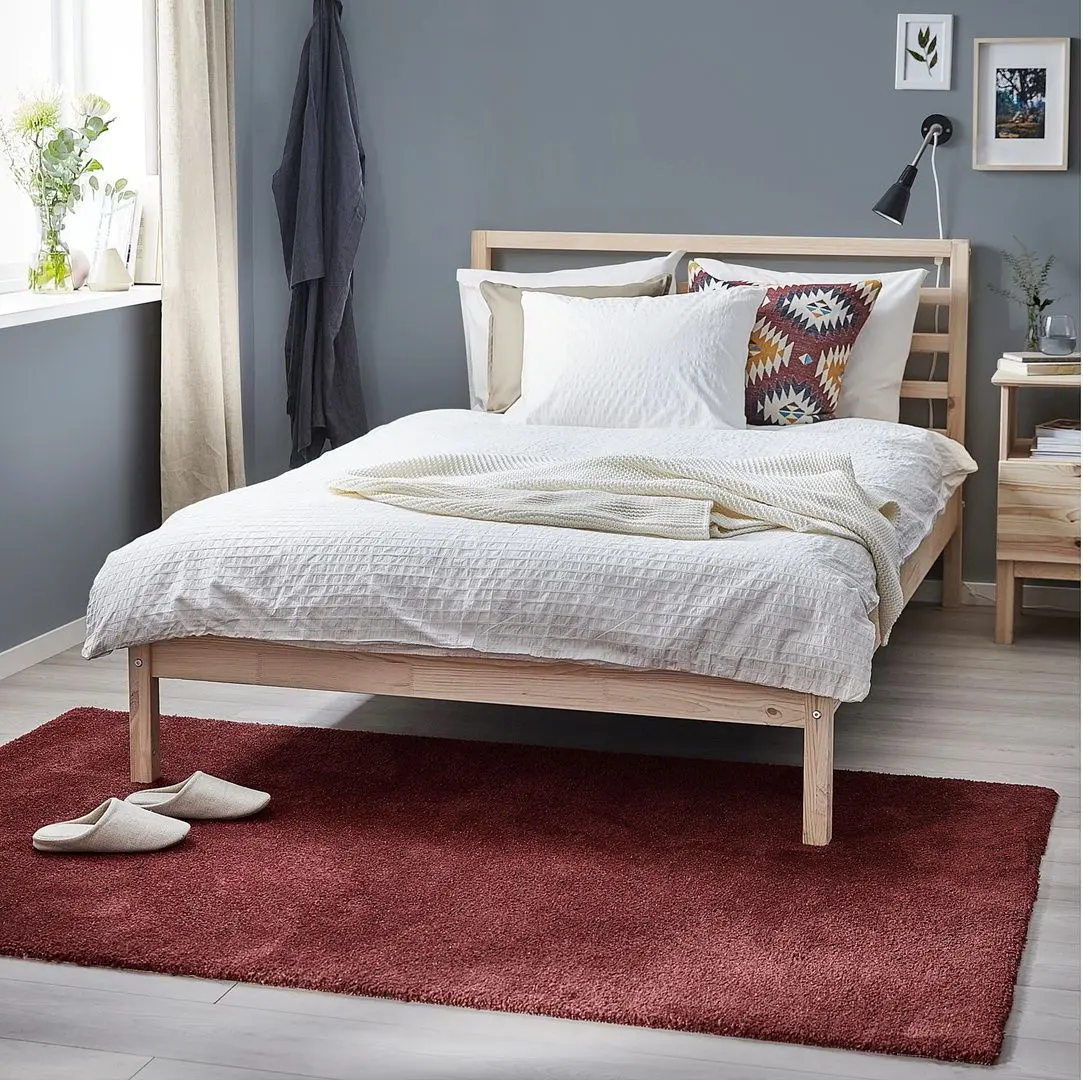 Covor fir scurt Ikea Tyvelse 133x195 (Roşu închis) - 7