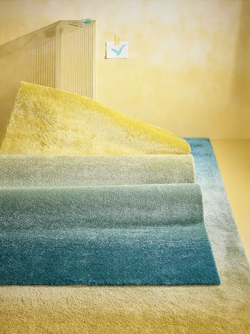 Ковер с длинным ворсом Ikea Hotellrum 133x195 (Синий/Желто-Зеленый) - 3