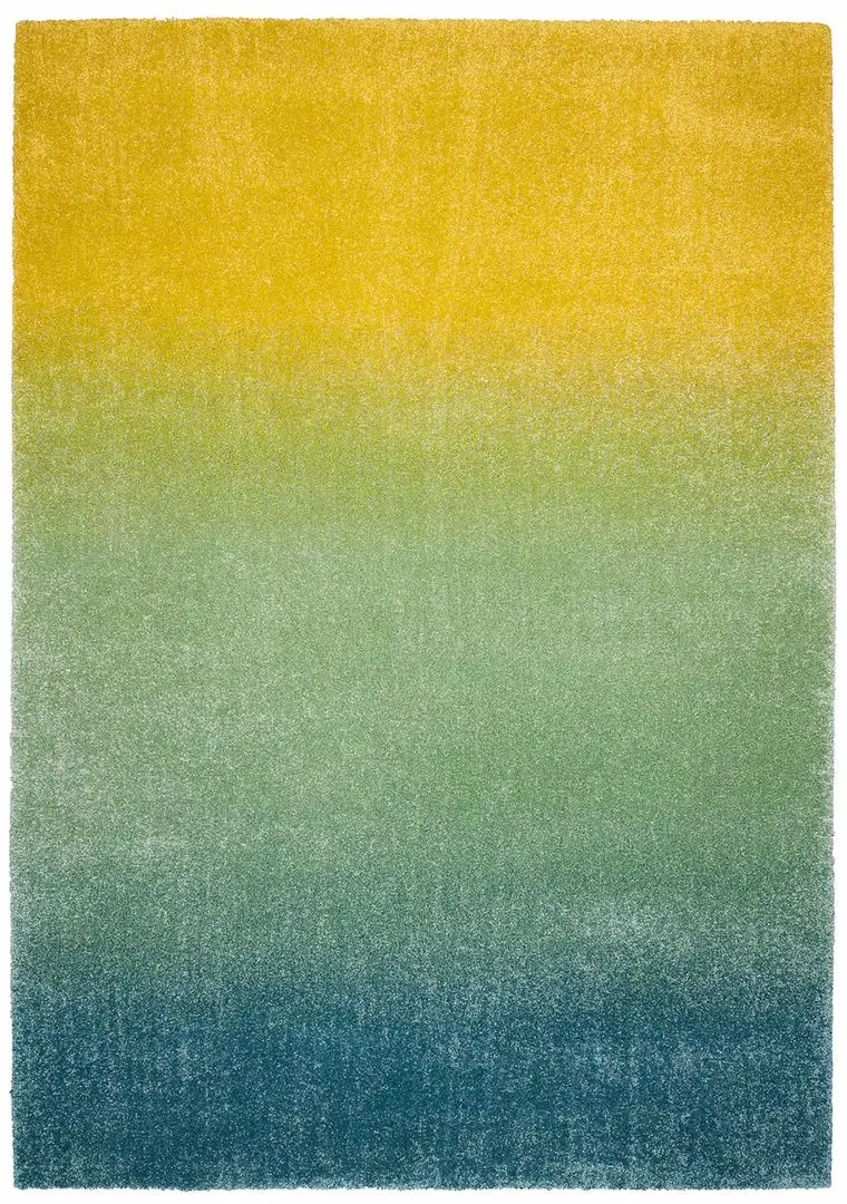 Ковер с длинным ворсом Ikea Hotellrum 133x195 (Синий/Желто-Зеленый)
