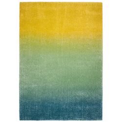 Covor cu fir lung Ikea Hotellrum 160x230 (Albastru/Verde-Galben)