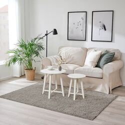 Ковер с длинным ворсом Ikea Vindebak 133x195 (Светло-бежевый) Thumb