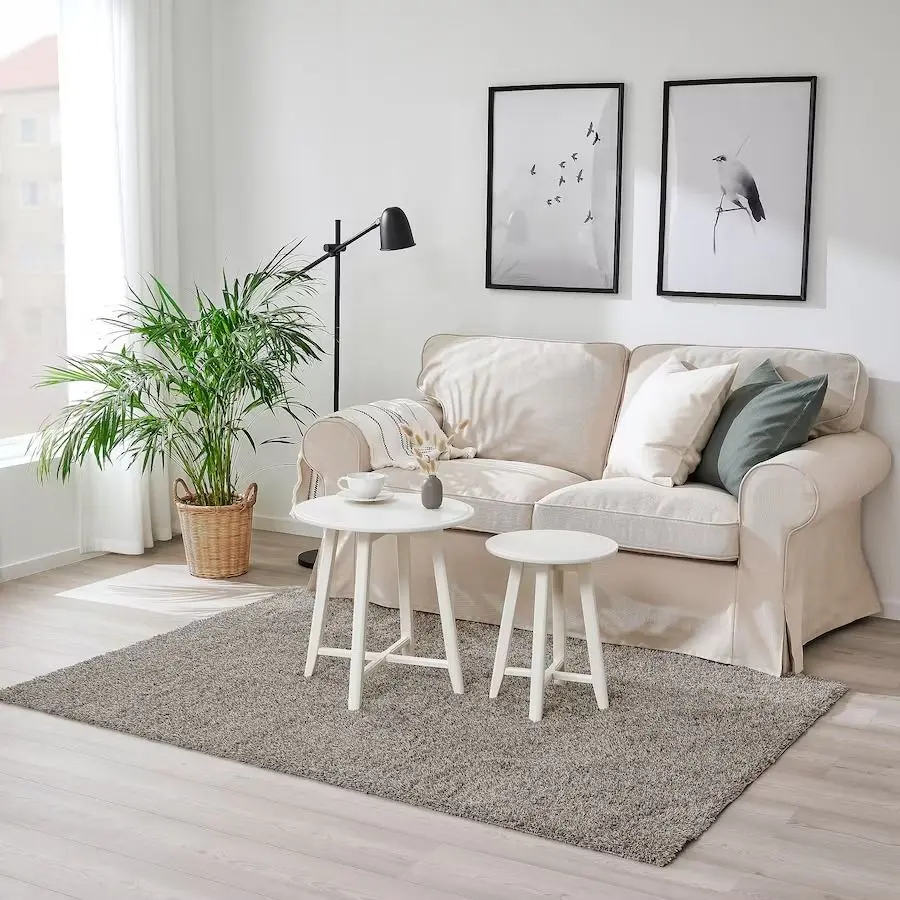 Ковер с длинным ворсом Ikea Vindebak 133x195 (Светло-бежевый) - 3