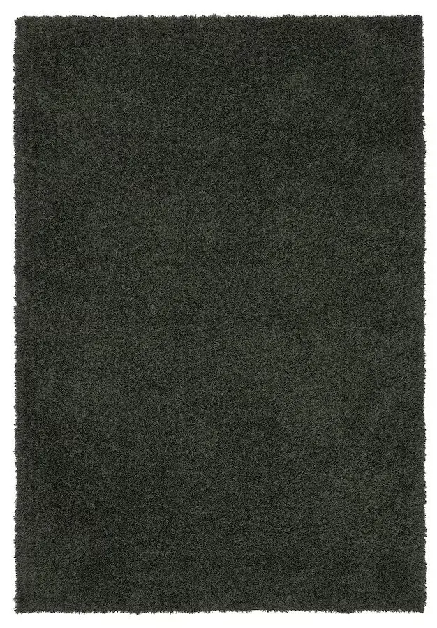 Ковер с длинным ворсом Ikea Vindebak 133x195 (Темно-зеленый)