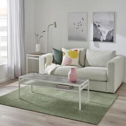 Ковер с коротким ворсом Ikea Knardrup 133x195 (Светло-зеленый/Зеленый) Thumb