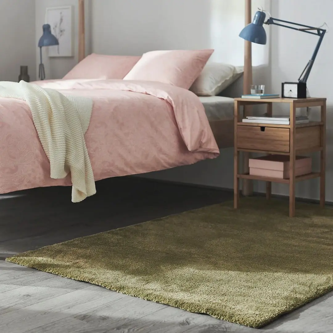 Covor cu fir scurt Ikea Stoense 133x195 (Verde Deschis) - 6