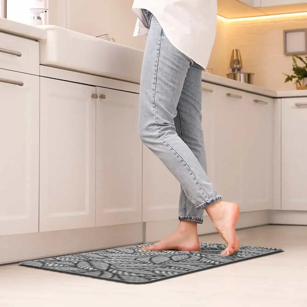 Covoras antiderapant Luance Jungle 50x80cm (Dark Gray)