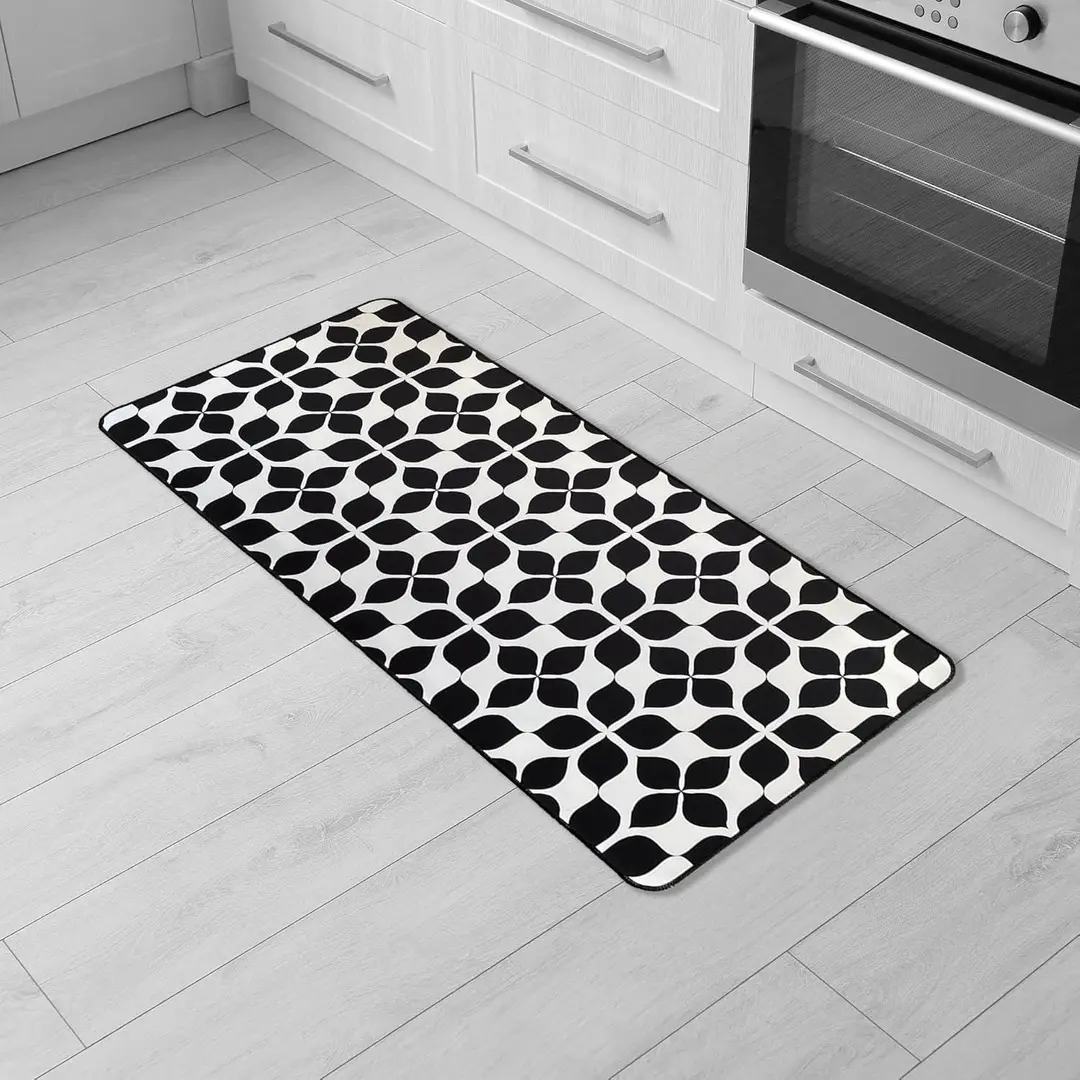 Коврик антискользящий Luance Marta 50x120cm (Black/White)