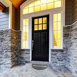 Коврик придверный Luance Half Moon Welcome 45x75cm (Grey) Thumb