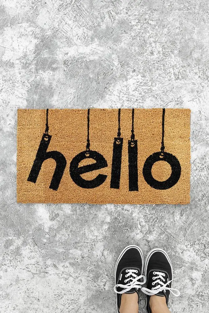 Коврик придверный Luance Hello 33x60cm (Brown/Black)