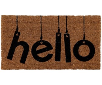 Covor intrare Luance Hello 33x60cm (Brown/Black)