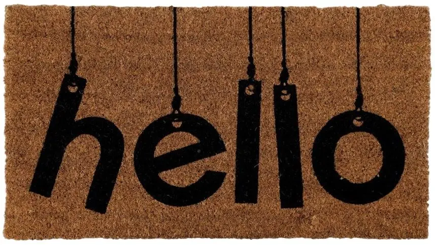 Коврик придверный Luance Hello 33x60cm (Brown/Black)