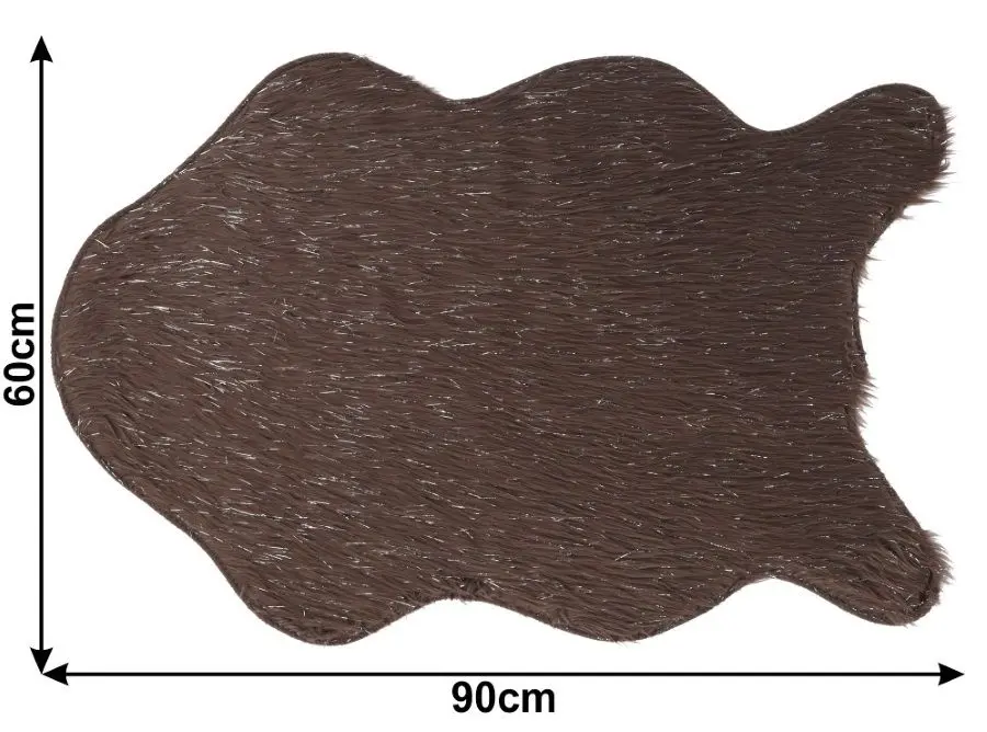 Декоративный коврик Mobhaus Fox Typ 4 60x90 (Gray-Brown/Silver)