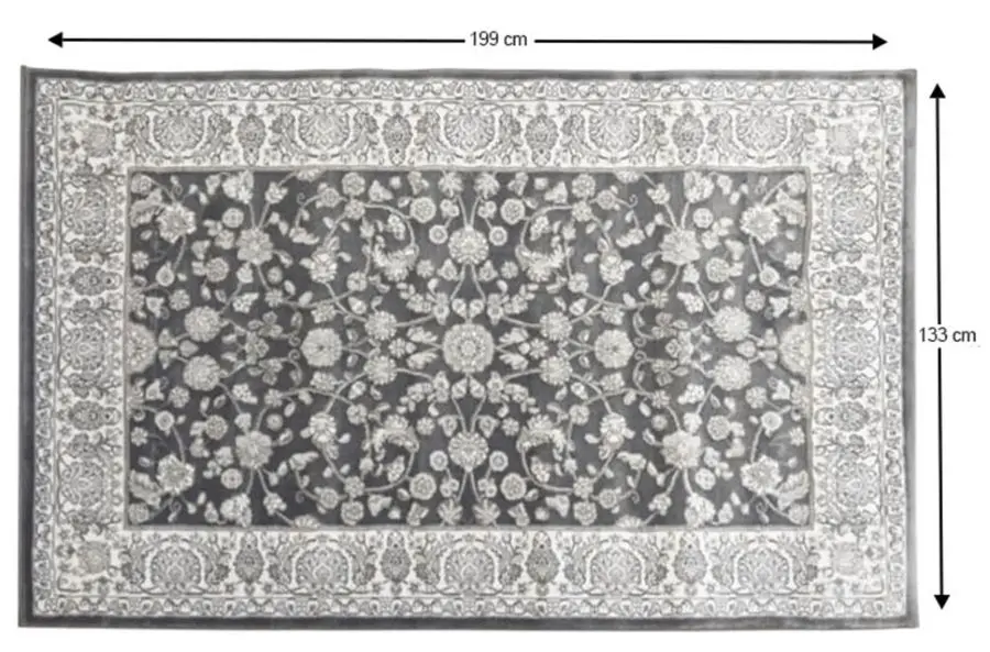 Ковер Mobhaus Azir 133x190 (Gray Dark/Flowers) - 12