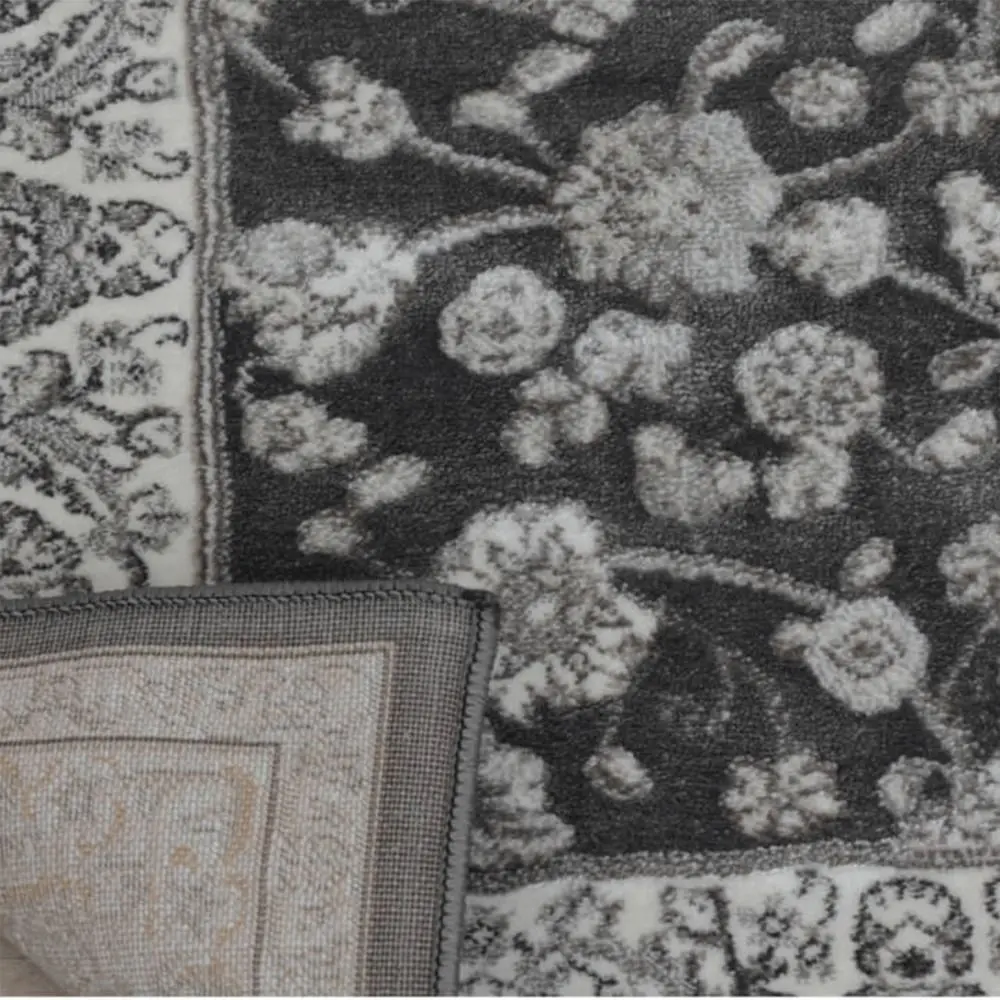 Ковер Mobhaus Azir 133x190 (Gray Dark/Flowers) - 5