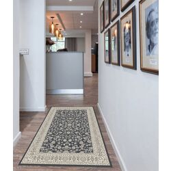 Ковер Mobhaus Azir 133x190 (Gray Dark/Flowers) Thumb