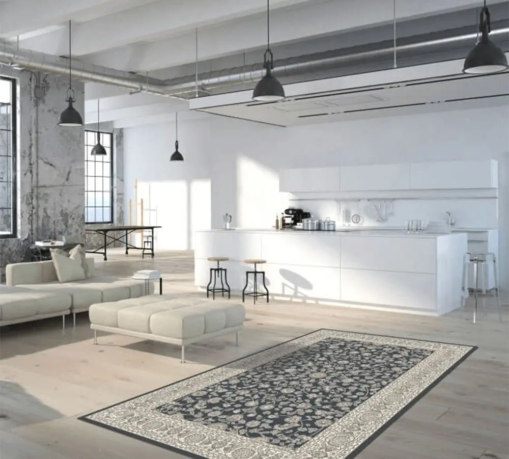 Ковер Mobhaus Azir 133x190 (Gray Dark/Flowers) - 9