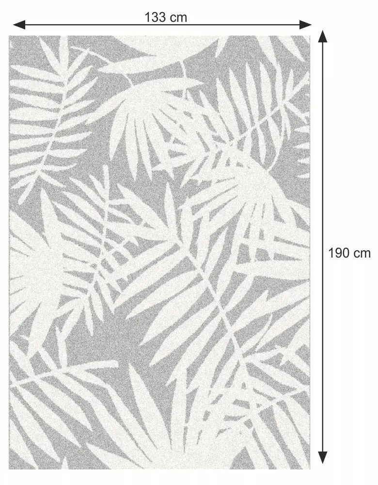 Covor Mobhaus Intisar 133x190 (Gray/Leaves) - 3