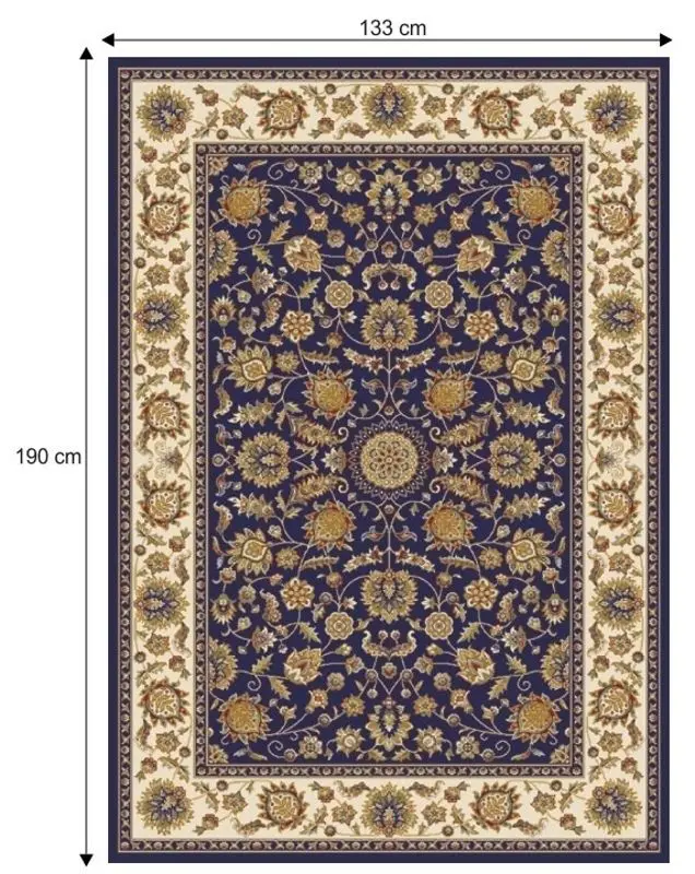 Covor Mobhaus Kendra Typ 1 133x190 (Blue Dark/Multicolor) - 11