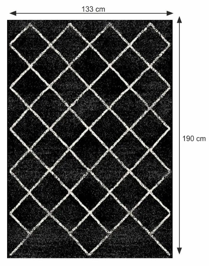 Ковер Mobhaus Mates Typ 1 133х190 (Black/White)