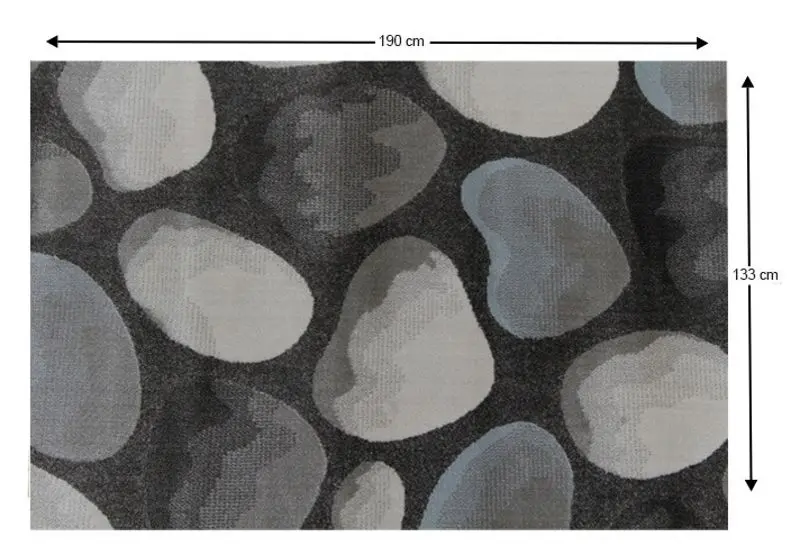 Covor Mobhaus Menga 133x190 (Brown/Gray/Stones) - 5