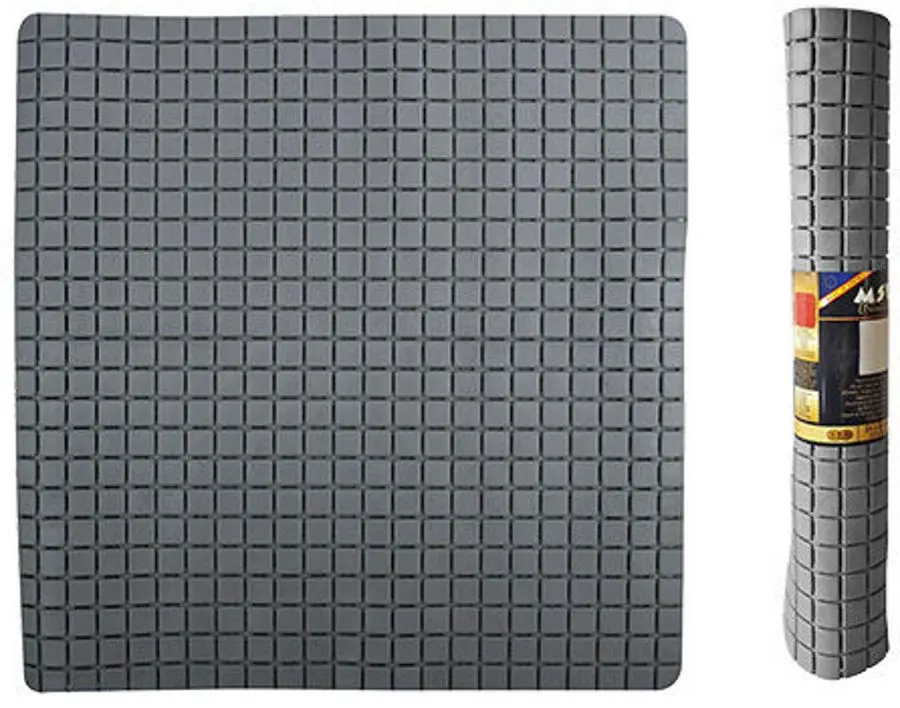 Коврик для душа MSV Quadro Premium 54x54 41114 (Grey)