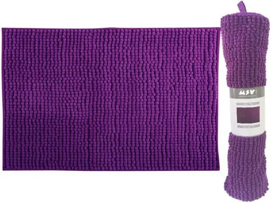 Covoraş pentru baie MSV Chenille 60x90cm (Violet) - 2