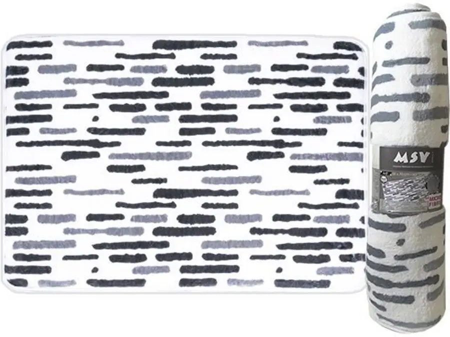 Коврик для ванной MSV Loft 50x80cм (White/Grey)