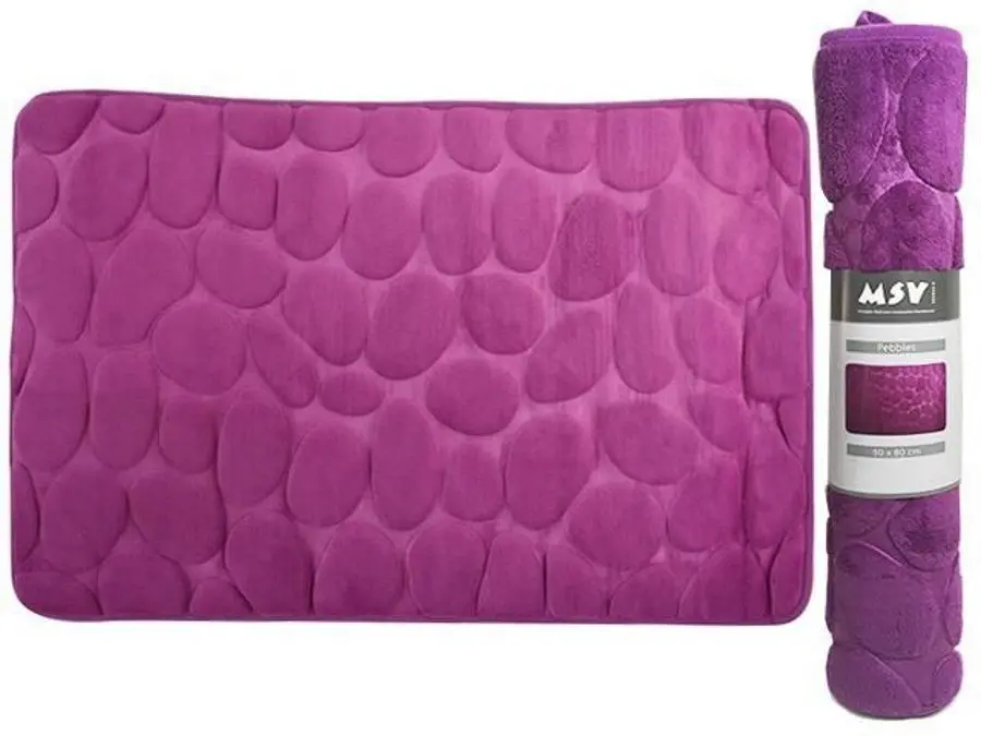 Covoraş pentru baie MSV Pebble 50X80cm (Violet) - 2