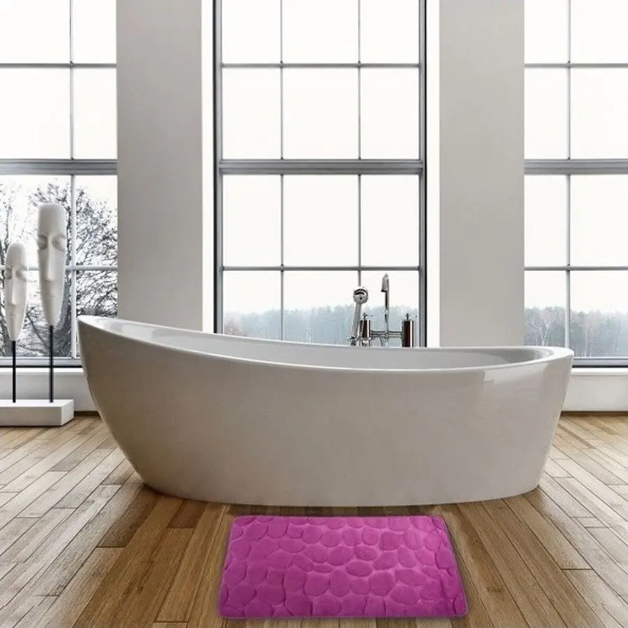 Covoraş pentru baie MSV Pebble 50X80cm (Violet) - 5