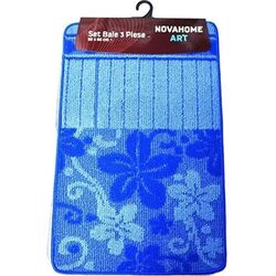 Set covorasi pentru baie Nova Home Flowers 50x80cm (Blue) Thumb
