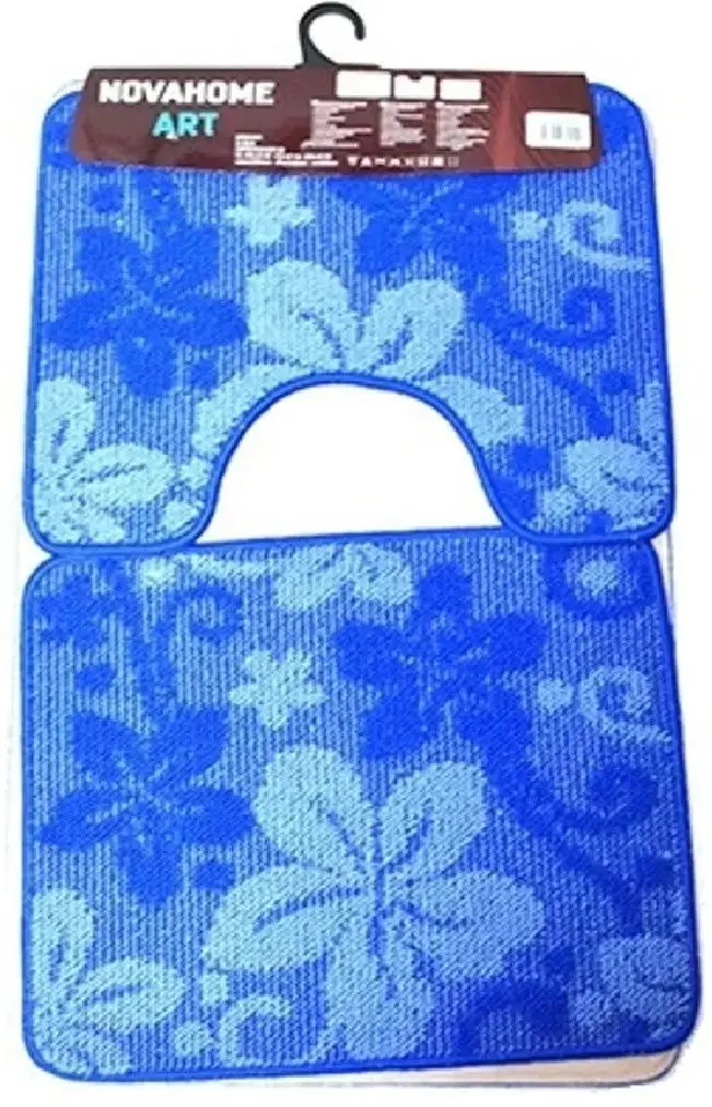 Set covorasi pentru baie Nova Home Flowers 50x80cm (Blue) - 3