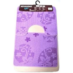 Set covorasi pentru baie Nova Home Flowers 50x80cm (Purple) Thumb