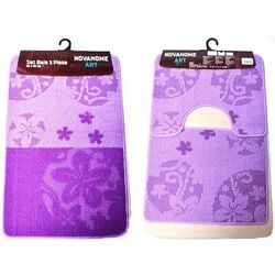 Set covorasi pentru baie Nova Home Flowers 50x80cm (Purple)