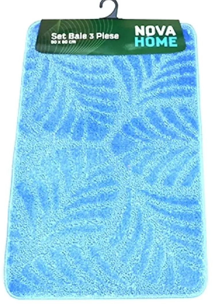 Set covorasi pentru baie Nova Home Leaves 50x80cm (Blue) - 2