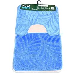 Set covorasi pentru baie Nova Home Leaves 50x80cm (Blue) Thumb