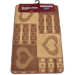 Set covorasi pentru baie Nova Home Ornament 50x80cm (Brown) Thumb