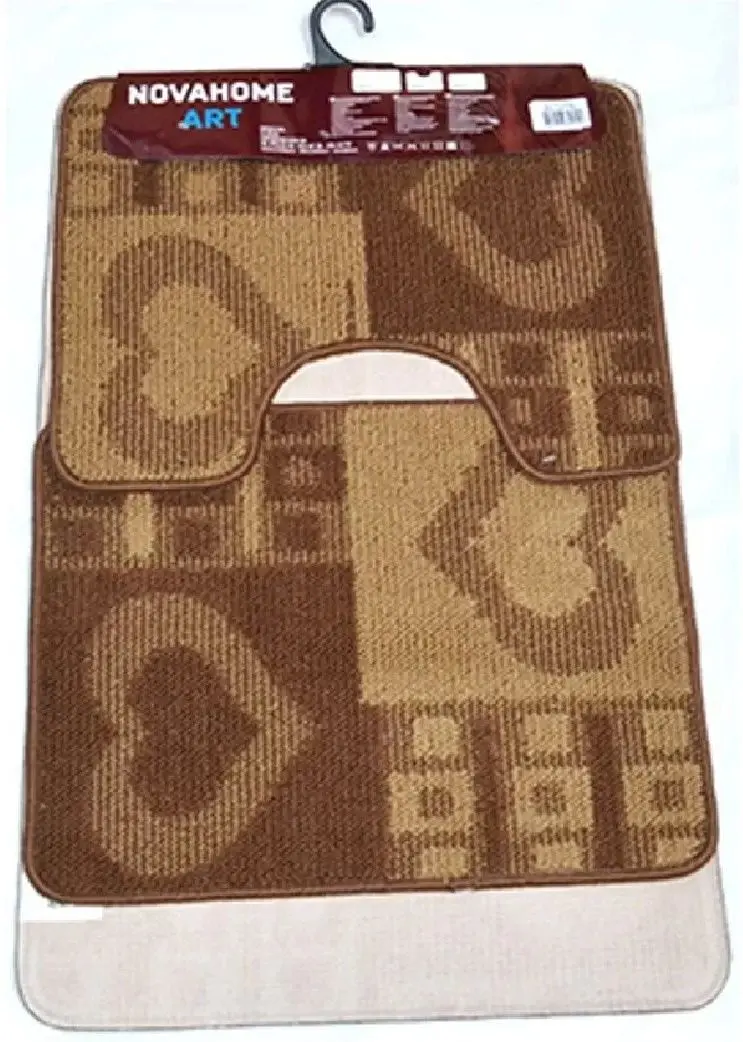 Set covorasi pentru baie Nova Home Ornament 50x80cm (Brown) - 3